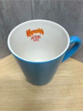 Vintage Kahlua Anything Goes Mug 1999 Blue Ceramic